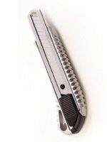 Нож открытый, 18 мм, выдвижное лезвие, металлический корпус, HARDEN